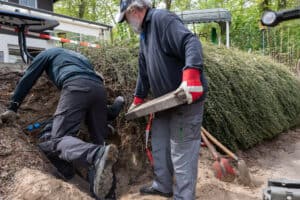 Sicherer Stand für den Kranwagen