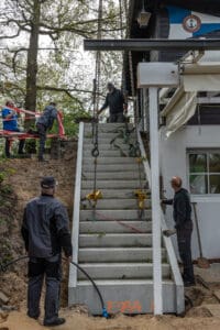Ausrichten der Treppe